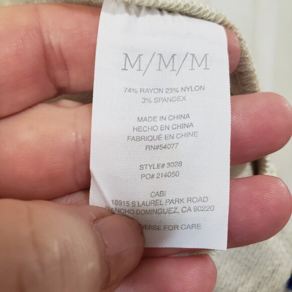 Cabi Womens Charlie Jacket Oatmeal Knit Moto Double Breasted Blazer 3028 M - Picture 8 of 8